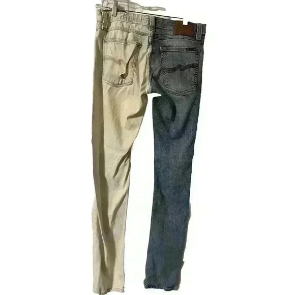 Nudie Jeans Tube Kelly Men 28x34 Salt N Pepper Jeans Straight Leg Skinny Denim - Picture 2 of 7